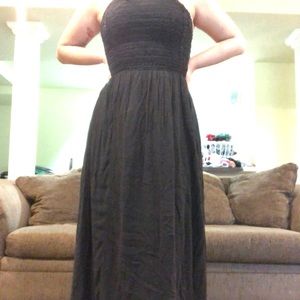 Long black summer dress